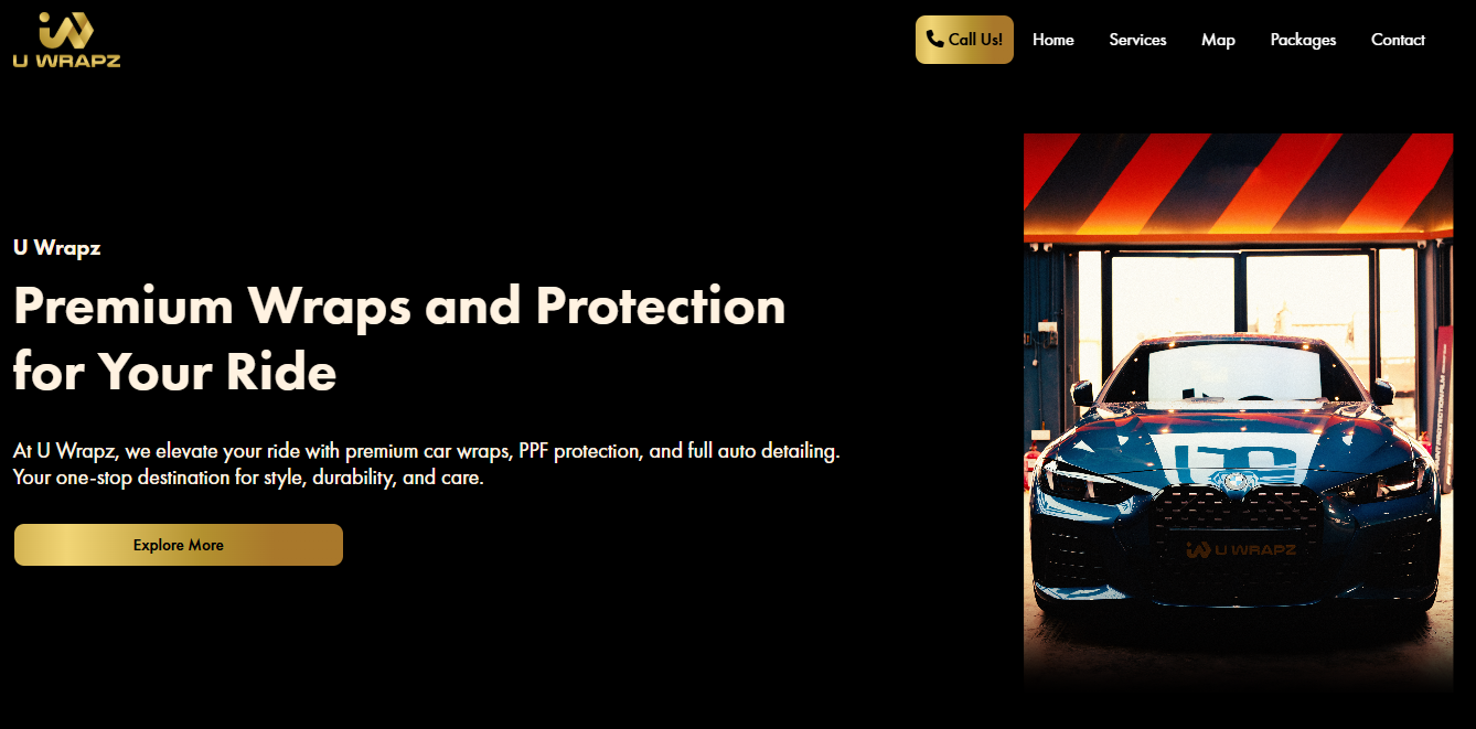 Uwrapz E-commerce Platform - Car Wrapping Service