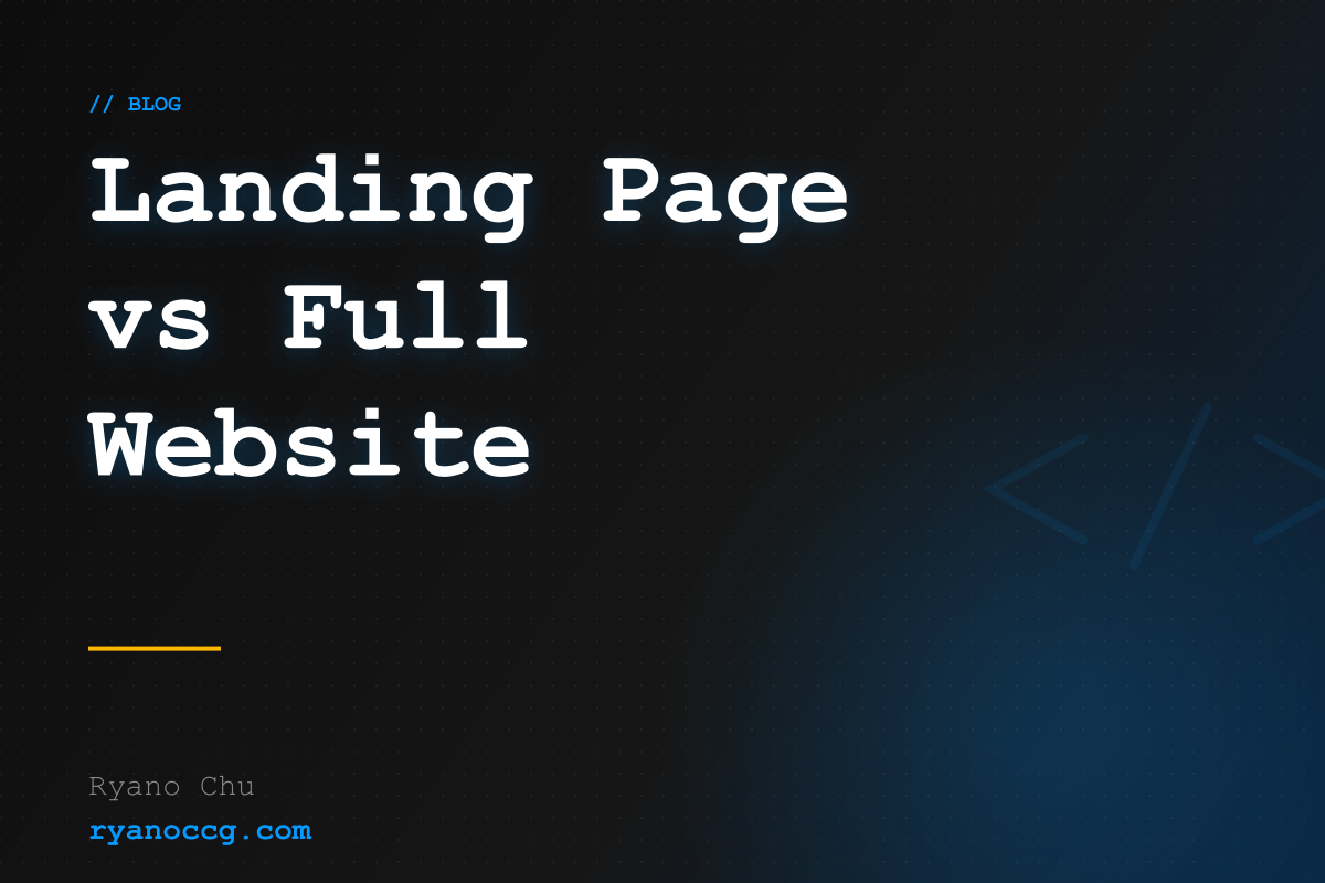 Landing Page vs Full Website: Which Does Your Malaysian Business Need?