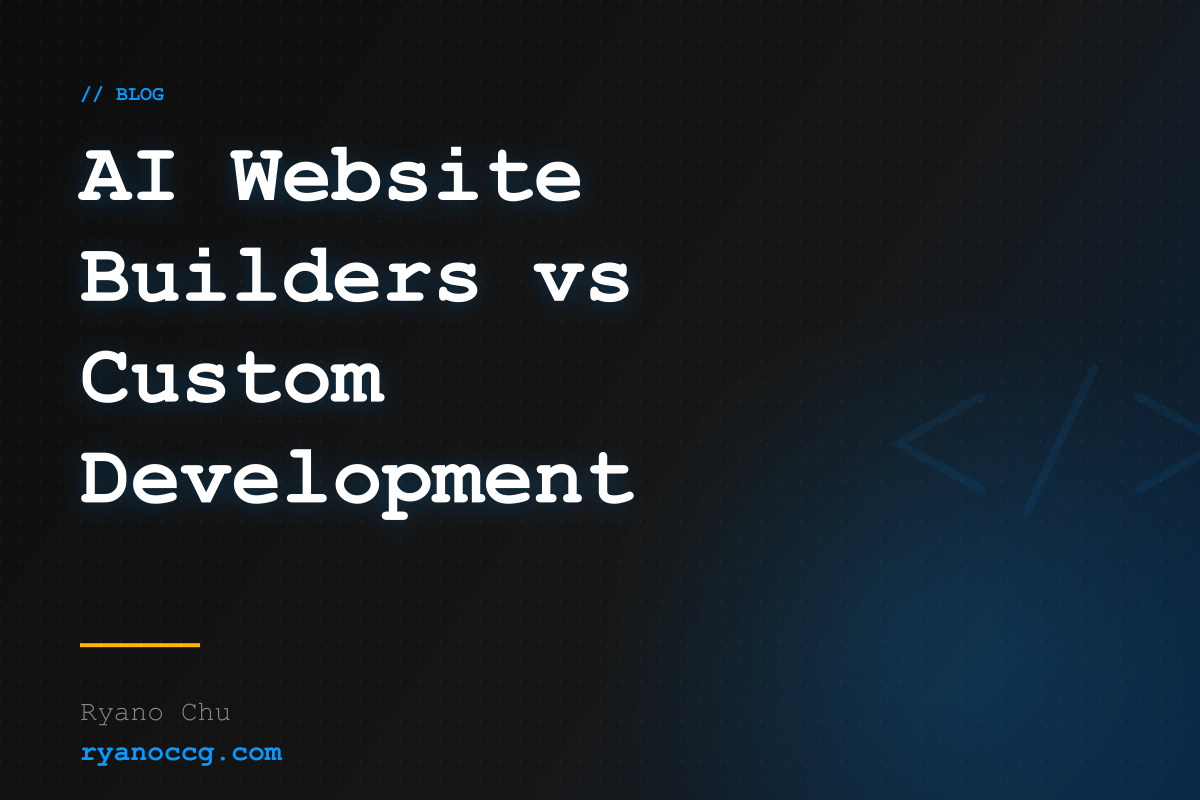 AI Website Builders vs Custom Development: Which One Actually Pays Off?