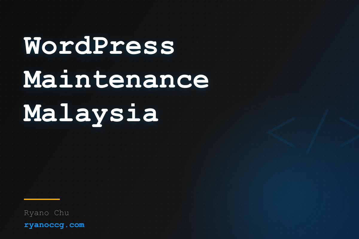 WordPress Maintenance Malaysia: Real 2026 Costs (Plugins, Updates, Security)